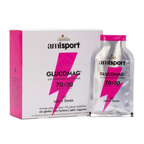 Imagen AMLSPORT GLUCOMAG 70/30 GEL LIMON (10 SOBRES-30ML)