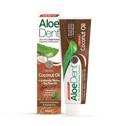 Imagen DENTIFRICO ALOE VERA COCONUT SIN FLUOR 100ML 