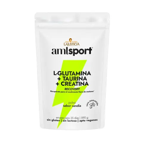 Imagen AMLSPORT L-GLUTAMINA, TAURINA Y CREATINA (590 gr) SABOR SANDIA